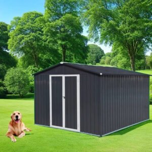 10 ft. W x 8 ft. D Metal Tool Shed