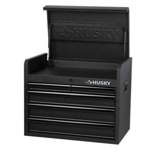 26 In. W X 15.9 in D Standard Duty 5-Drawer Top Tool Chest in Textured Black