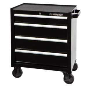 26.5 In. W X 18 In. D Standard Duty 4-Drawer Rolling Tool Cabinet in Gloss Black