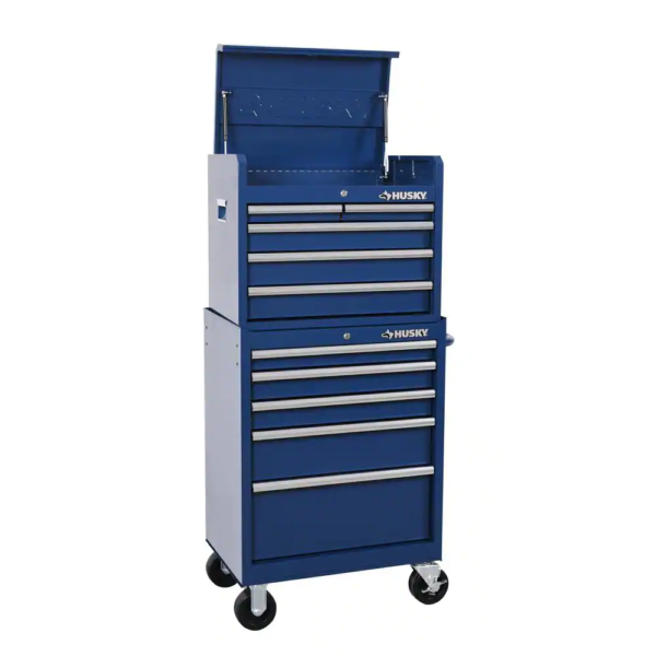 27 In. 10-Drawer Blue Tool Chest Combo