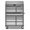 41 In. 15-Drawer Hammered Granite Mobile Tool Chest Combo