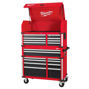 41 In.W X 22 In. D 18 Drawer Heavy Duty Tool Storage Tool Chest Combo in Red