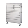 43 In. 11-Drawer Stainless Steel Rolling Tool Chest Combo