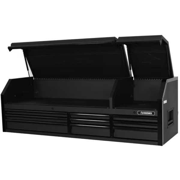 72 In. W X 23 In. D Heavy Duty 9-Drawer Top Tool Chest in Matte Black