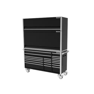 72 In. W X 24.6 In. D Professional Duty 20-Drawer Mobile Workbench Tool Storage Combo W/ Top Hutch and Top Tool Locker