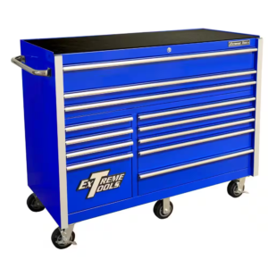 THD Series 55 In. 12-Drawer Roller Cabinet Tool Chest in Blue